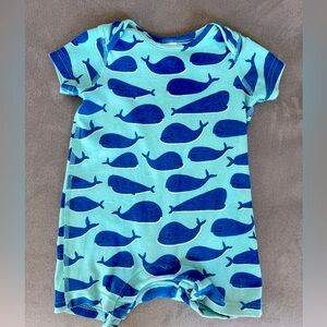 Hanna Anderson Baby Short Sleeve Romper, Whales